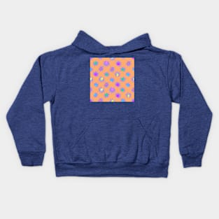 Glow Stars Diagonal Repeat on Pale Orange Kids Hoodie